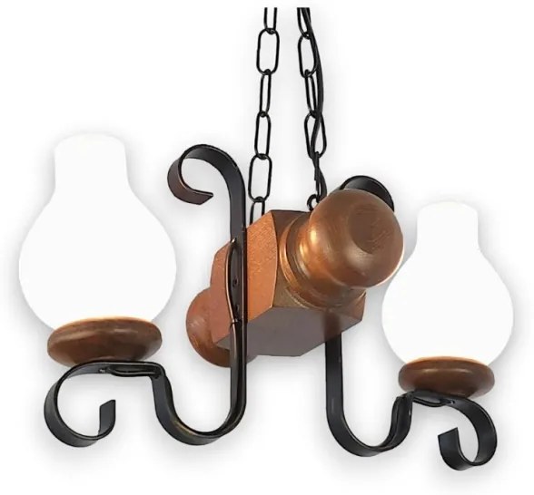 Brilagi - Luster na reťazi RUSTIC 2xE14/40W/230V buk/orech