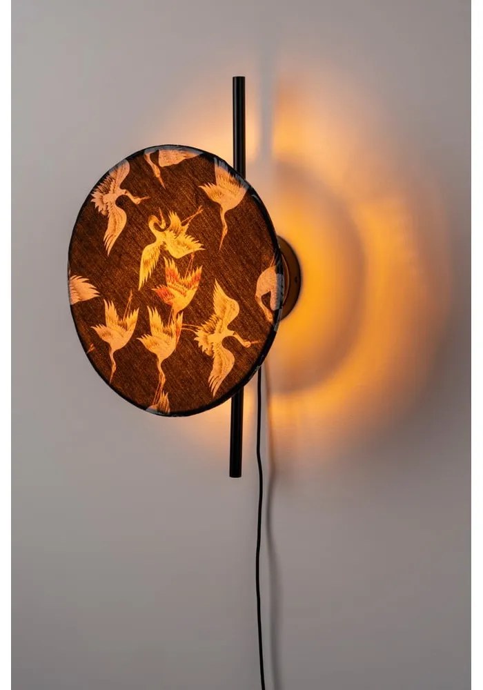 Čierne nástenné svietidlo Jaylee – White Label