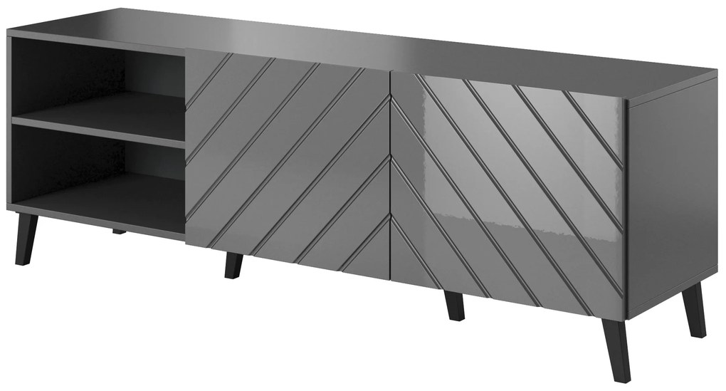 Cama Sivý TV stolík Abeto 2D