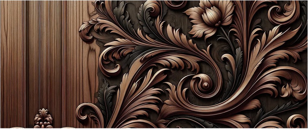 Obraz - Vzor z dreva (120x50 cm)