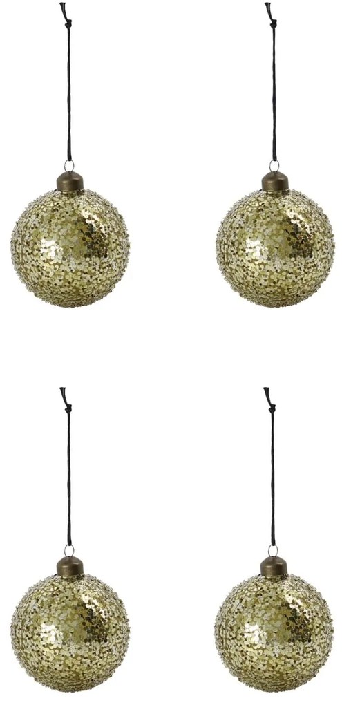 House Doctor Vianočná ozdoba Chosen Gold – set 4 ks