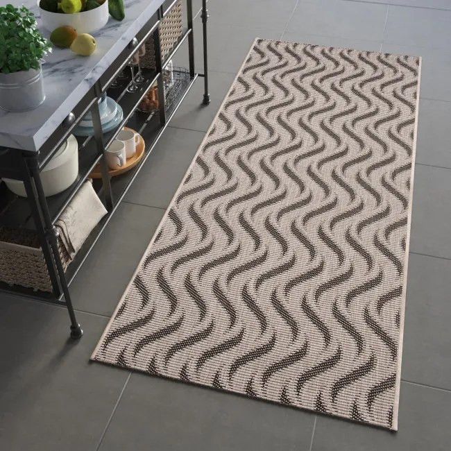 Behúň Floorlux 20586 strieborný / čierny