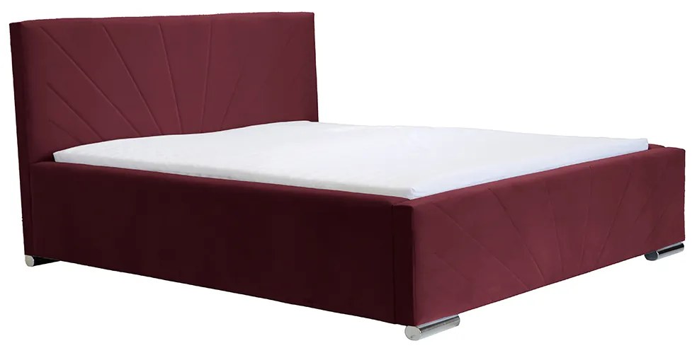 Čalúnená posteľ s úložným priestorom a matracom LEKS Mäta 180 x 200 cm