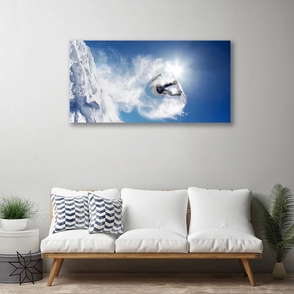 Obraz Canvas Snowboard šport sneh zima 125x50 cm