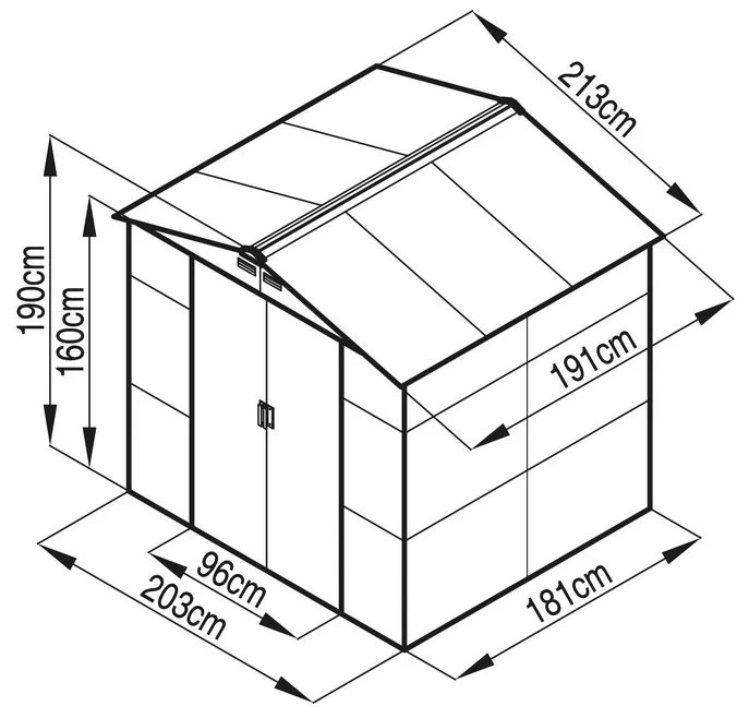 Záhradný domček G21 GAH 407 - 213 x 191 cm, hnedý 63900525
