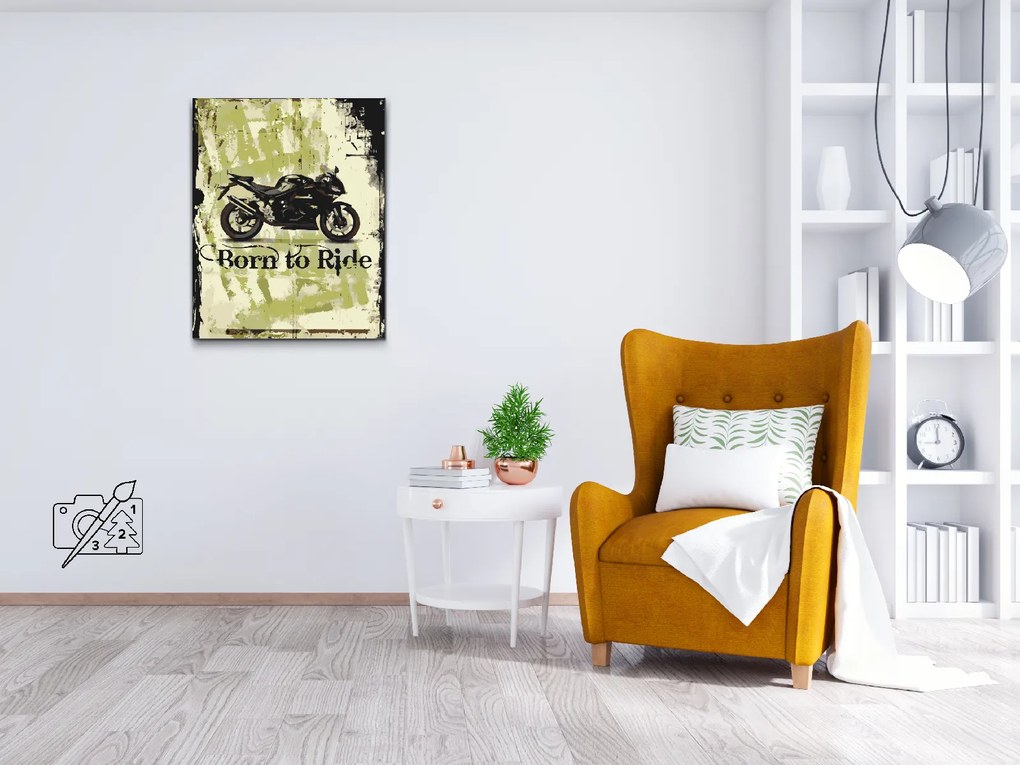 Gario Maľovanie podľa čísel Born to Ride Rozmery: 30 x 40 cm, Rámovanie: S vnútorným rámom