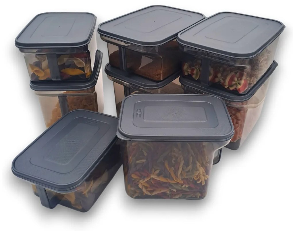 Orion Dóza na potraviny s vekom a uchom MATRIX, 1,7 l, sivá