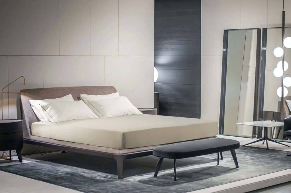 JERSEY PRESTIERADLO 220X240 CM, VÝŠKA 30 CM BÉŽOVÉ