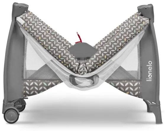 Lionelo - Cestovná postieľka SVEN PLUS sivá