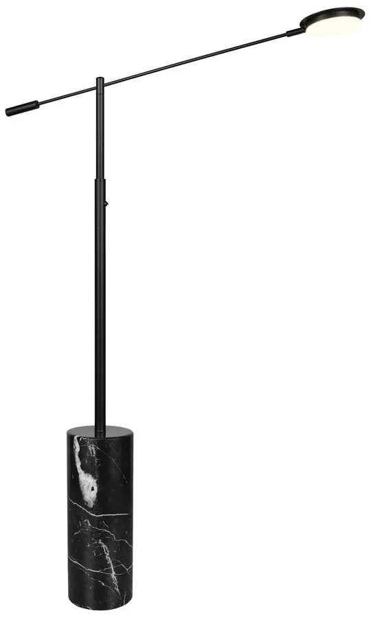 Čierna LED stojacia lampa (výška 145 cm) Fiore – Trio Select