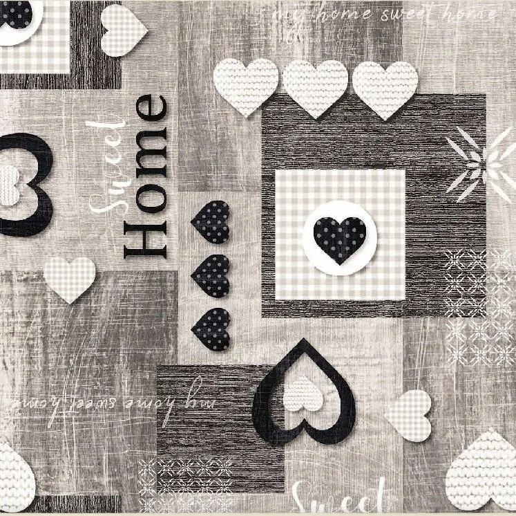 Obrus PVC 180C Sweet Home sivý metráž, 20 m x 140 cm, IMPOL TRADE