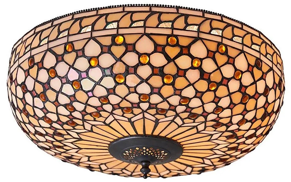 Endon 64276 - Stropné svietidlo Tiffany MILLE FEUX 2xE27/60W/230V priemer 45 cm