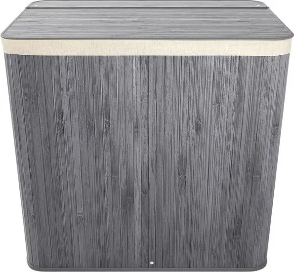 Bambusový košík na bielizeň 150 l s vekom a vreckom