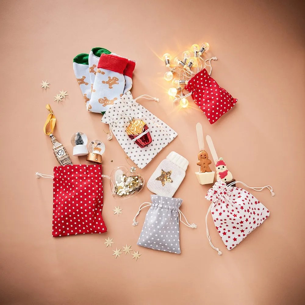 PACK-A-BAG Taštička hviezdy 14 x 18 cm - červená