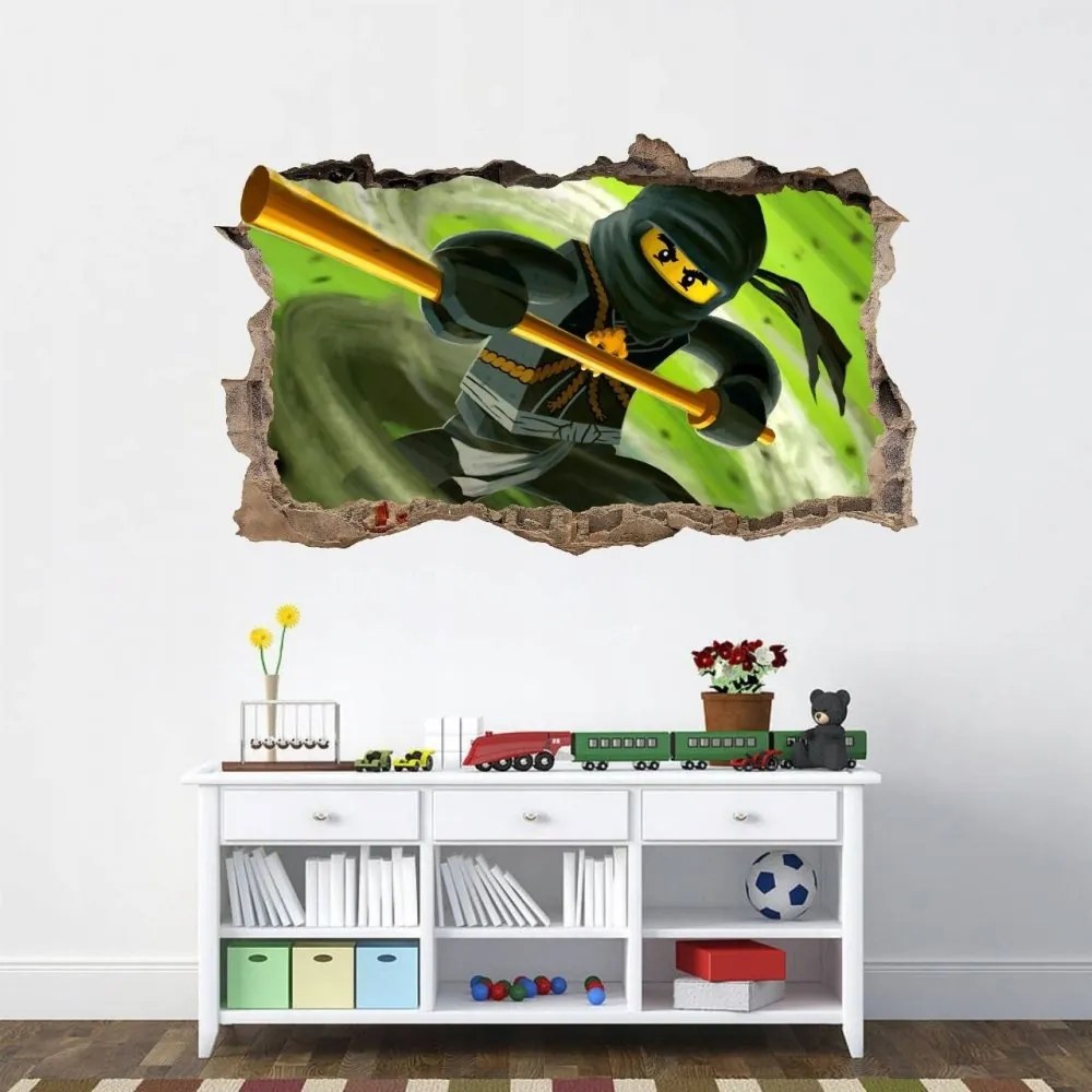 Perfektná detská dekoračná nálepka NINJA GO 120 x 74 cm