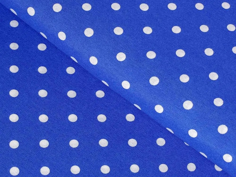 Biante Dekoračná obliečka na vankúš Leona LN-022 Biele bodky na sýto modrom 30 x 50 cm
