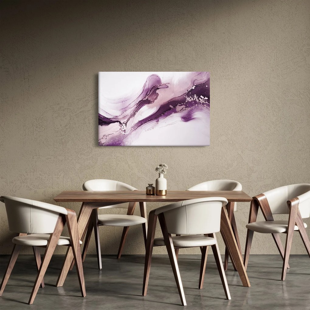 Obraz - Purple fluid art (90x60 cm)