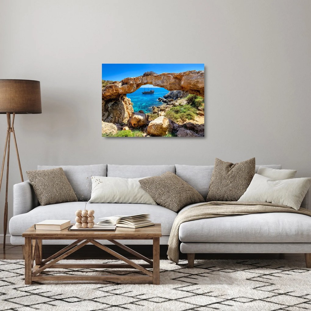 Sklenený obraz - Cape Greco (70x50 cm)
