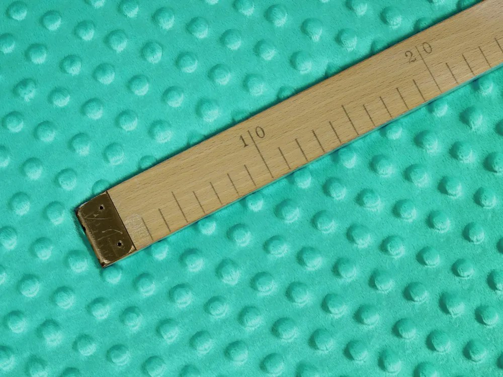 Biante Detská obliečka na vankúš Minky 3D bodky MKP-047 Tyrkysovo zelená 30 x 50 cm