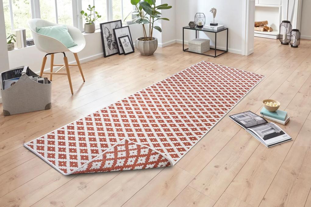NORTHRUGS - Hanse Home koberce Kusový koberec Twin-Wendeteppiche 105464 Cayenne – na von aj na doma - 80x350 cm