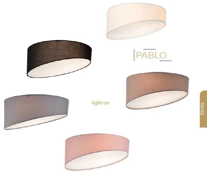 ACA DECOR Stropné svietidlo PABLO max. 3x60W/E27/230V/IP20, kruhové šedé