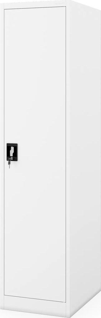 Kovová kancelárska skriňa na dokumenty, hlboká, biela, 450x1850x600 mm: ALEX D600