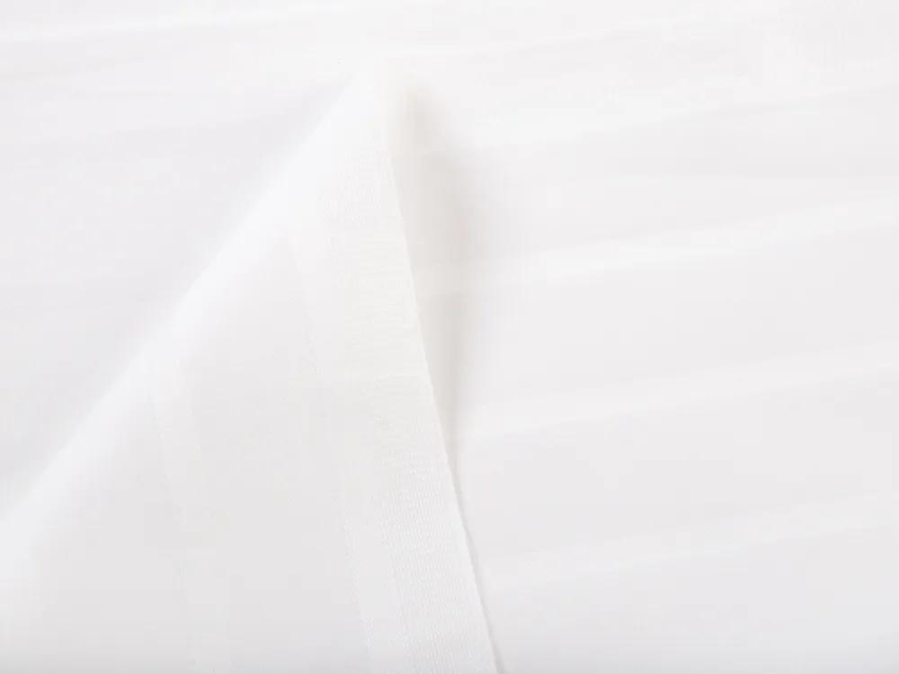 Biante Damaškový oválny obrus DM-002 Biely - pásiky 6 a 24 mm 120x180 cm