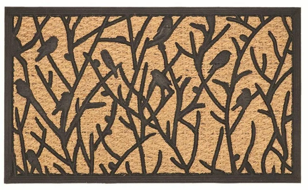 Kokosová rohožka BIRDS 75x45 cm hnedá