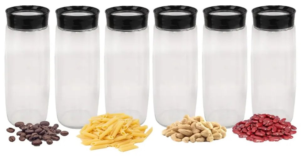 Sklenené dózy v súprave 6 ks na potraviny – Hermia