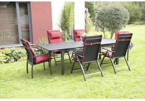 Záhradný stôl Doppler Expert 150/210x90 cm rozkladací antracit/tmavý