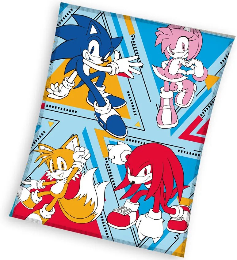 Detská deka Carbotex Sonic the Hedgehog Original,130 x 170 cm
