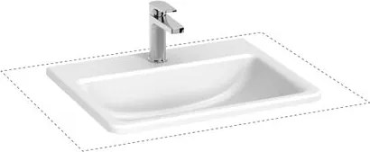 Jika Cubito zápustné umývadlo 56x44 cm otvor pre batériu uprostred H8189630001301