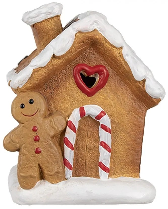 Keramická perníková chalúpka s perníčkom Gingerbread House - 11*7*16 cm