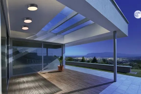 LED vonkajšie stropné svietidlo Casper Square 3000K čierne