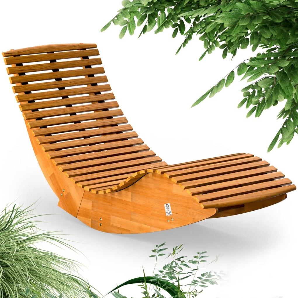 Hojdacie lehátko BALI, 155x60x93cm, prírodná hnedá Casaria