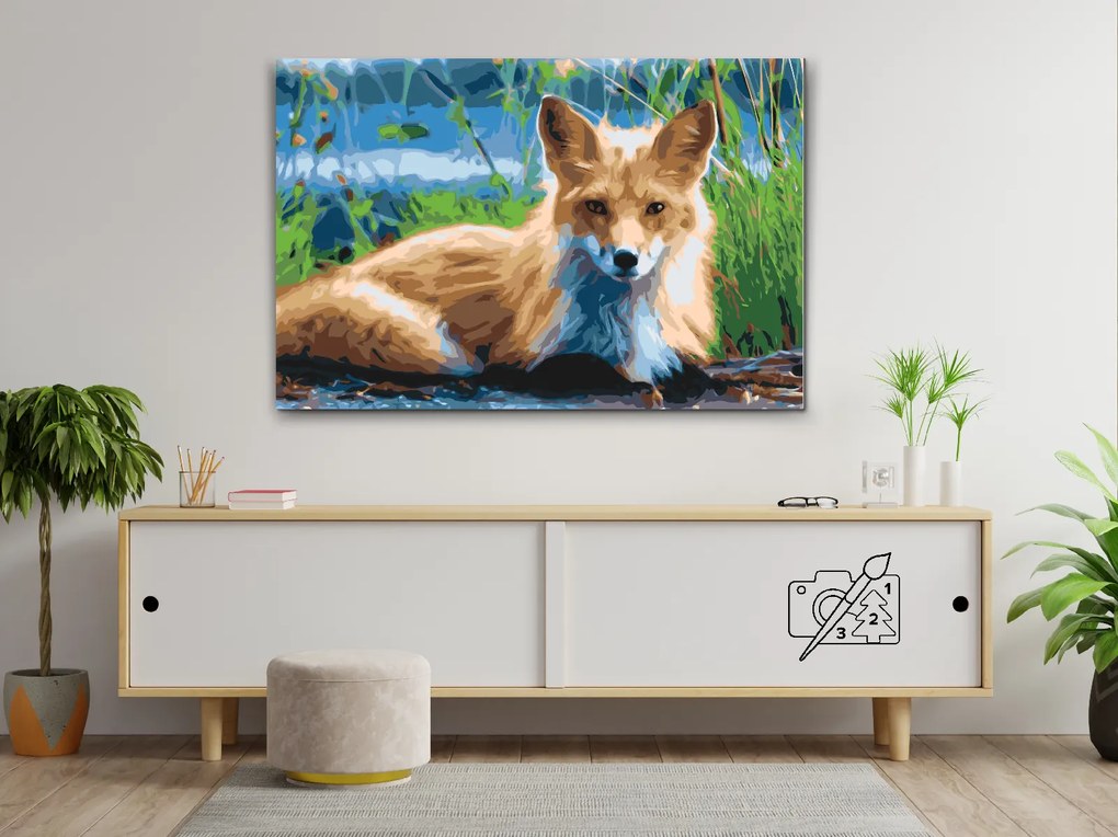 Gario Maľovanie podľa čísel Líška Rozmery: 120 x 80 cm, Rámovanie: S vnútorným rámom