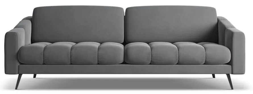 Sivá zamatová pohovka 238 cm Nalu – Makamii