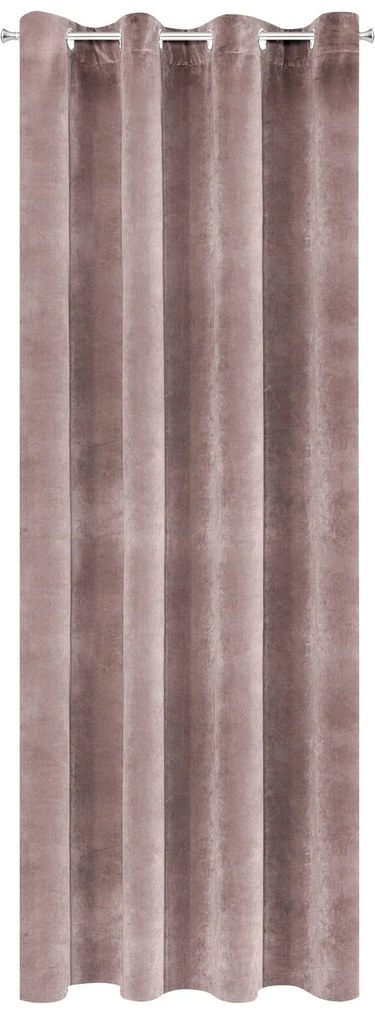 ZATEMŇOVACÍ ZÁVES NA KRÚŽKOCH RIA 140X250 CM PÚDROVO RUŽOVÁ
