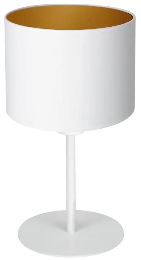Luminex Stolná lampa ARDEN 1xE27/60W/230V pr. 18 cm biela/zlatá LU3451