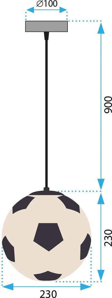 Toolight Toolight, stropné svietidlo 1xE27 APP1287-1CP, čierna-biela, OSW-02405