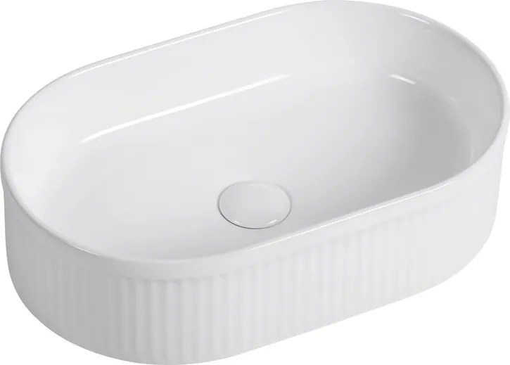 Erga Halle, umývadlo na dosku 490x315x130 mm, biela lesklá, ERG-V03-HALLE49-WH