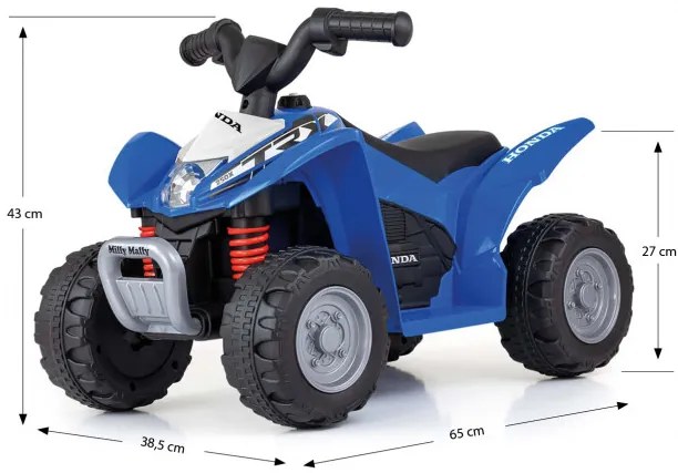 Elektrická štvorkolka HONDA ATV modrá