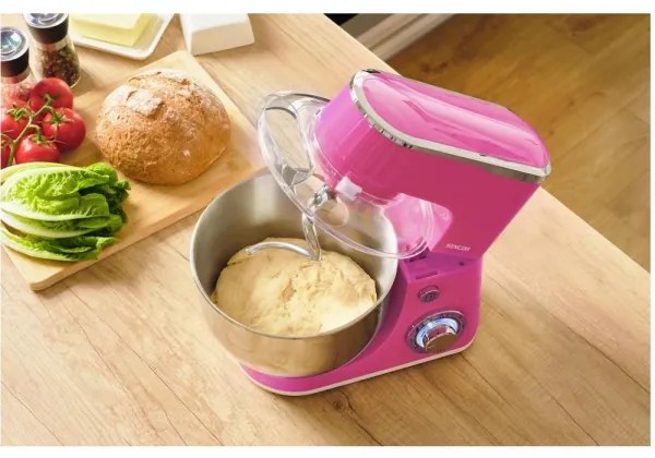Sencor - Kuchynský robot s nerezovou misou 1300W/230V ružová