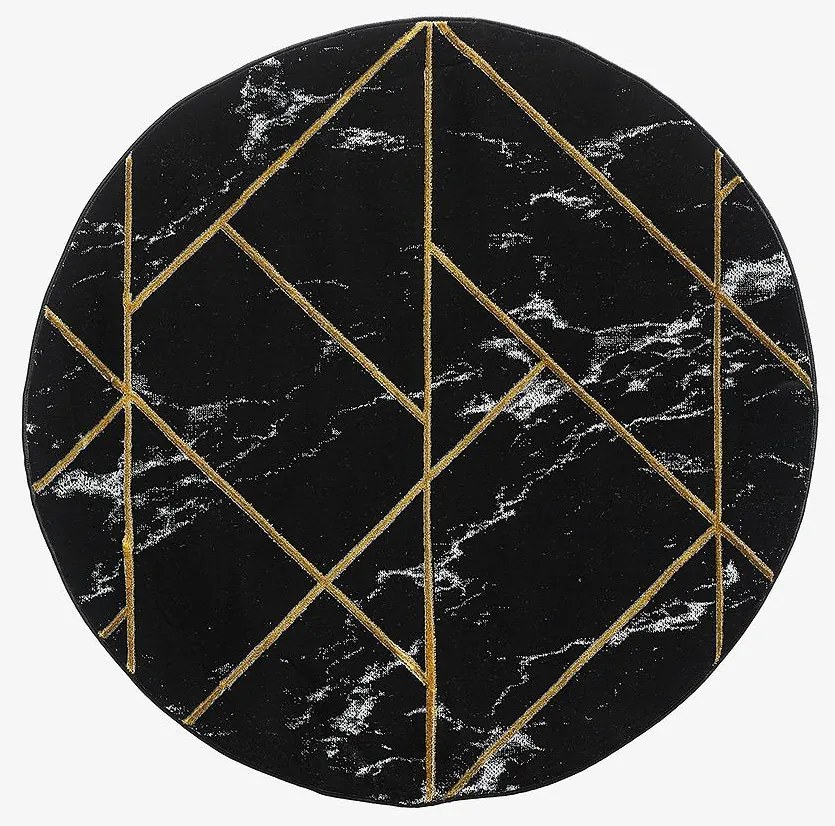 Koberec Diamond 1,6/1,6 A0052 čierna/zlatá