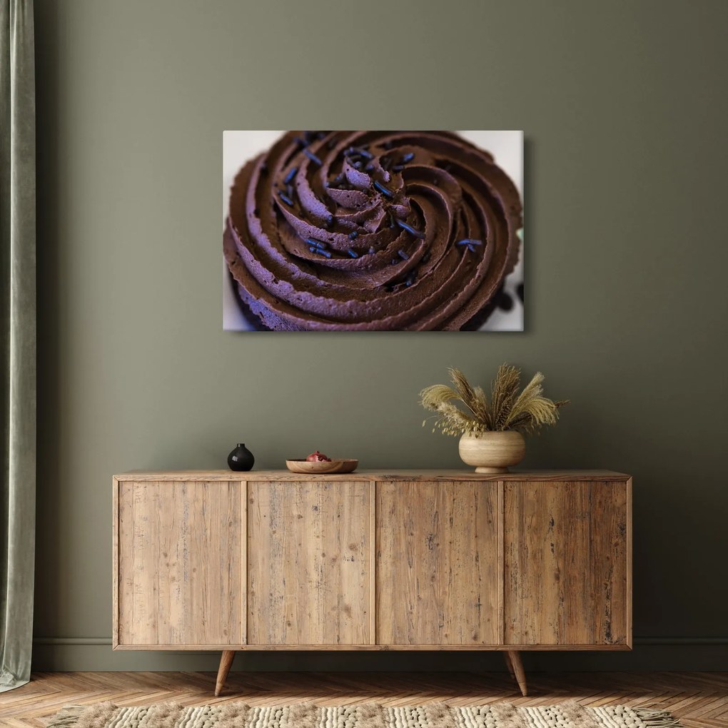 Obraz - Čokoládový Cupcake (90x60 cm)