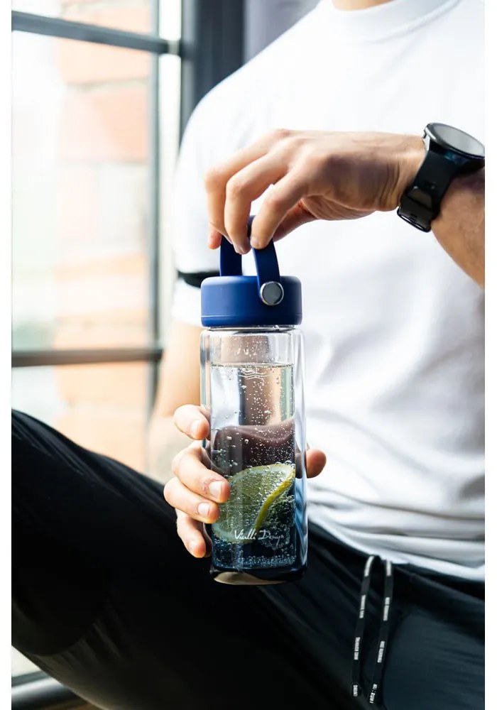 Modrá sklenená fľaša 350 ml Fuori – Vialli Design