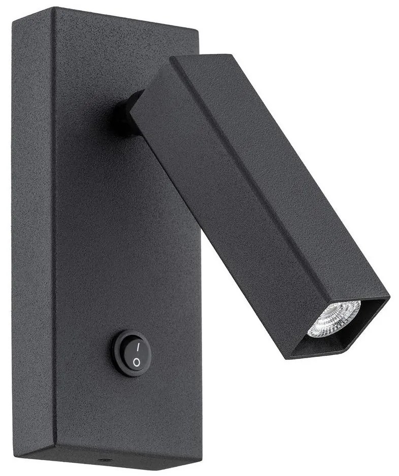 Argon 4723 - Nástenné bodové svietidlo ROCK 1xG9/6W/230V čierna AR4723