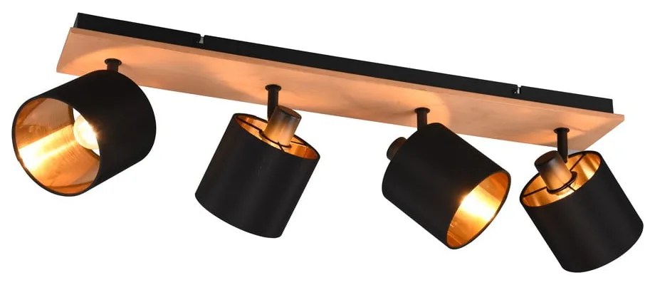 Bodové svietidlo v čierno-prírodnej farbe ø 12 cm Tommy – Trio