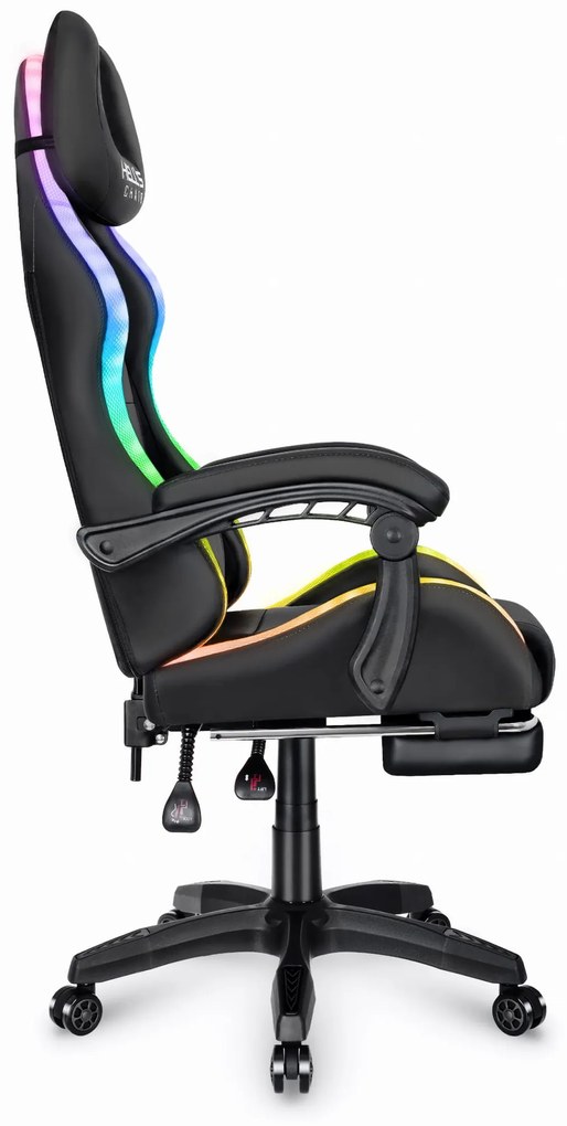 Hells Herná stolička Hell's Chair HC-1039 LED RGB Backlight FABRIC