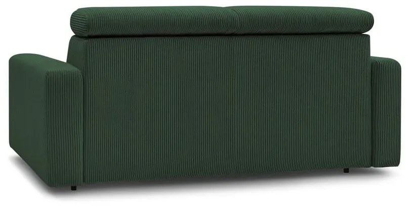 Tmavozelená menčestrová rozkladacia pohovka 195 cm Monaco – Bobochic Paris